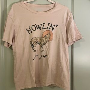Soft pink graphic T